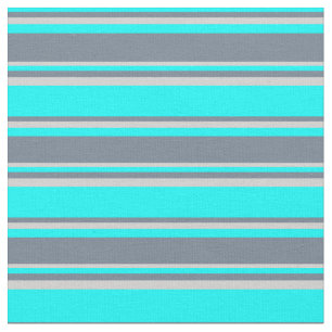 Tissu Cyan, gris ardoise et gris clair Motif