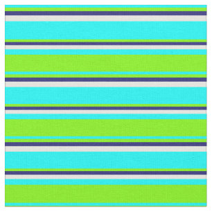 Tissu Cyan, Vert, Bleu de minuit et Motif blanc