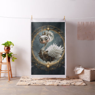 Tissu Cygne mécanique éclairé par la lune – Gardien de r