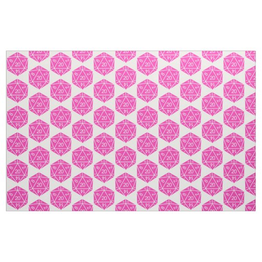 Tissu D20 Rose (Yard)