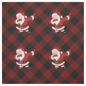 Tissu Dabbing Red Plaid Santa Claus | Fun Rustic Buffalo (Échantillon)