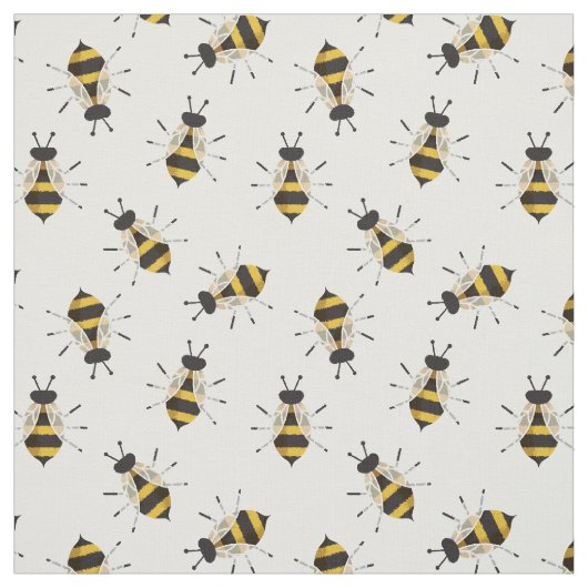 Tissu d'abeilles illustré rustique (Échantillon)