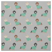 Tissu Dachshund en gris Scrubs (Échantillon)