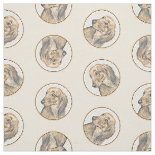 Tissu Dachshund Longhaerienne peinture rouge original ch