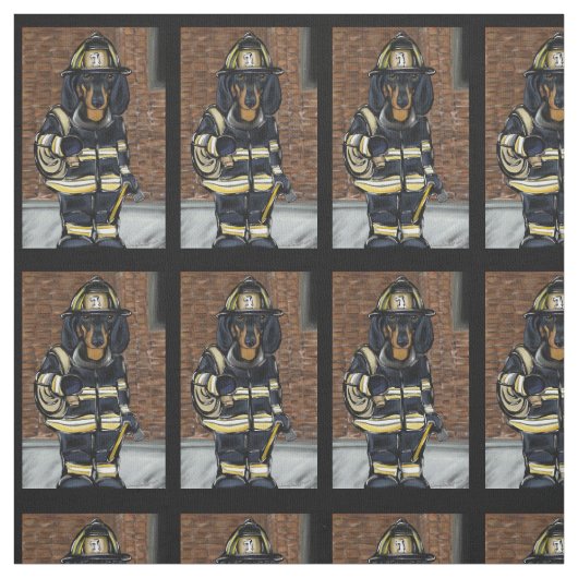 TISSU DACHSHUND POMPIER (Échantillon)