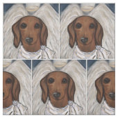 Tissu Dachshund Rouge  (Échantillon)