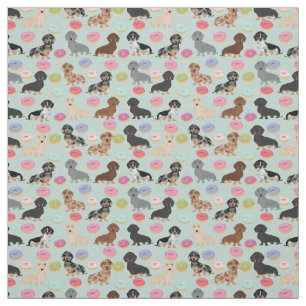 Tissu Dachshunds Donuts Fabric - jolie impression en tis