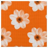 Tissu Dahlia Motif - Orange (Fermer)