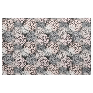 Tissu Dahlia rose gris