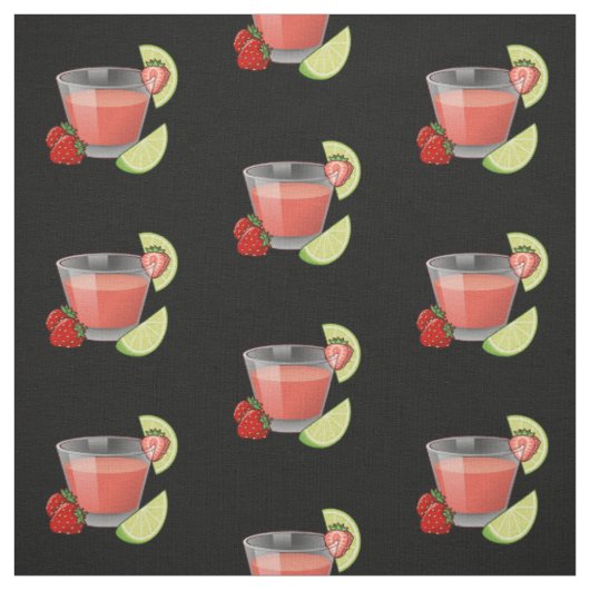 Tissu Daiquiri à la fraise (Échantillon)