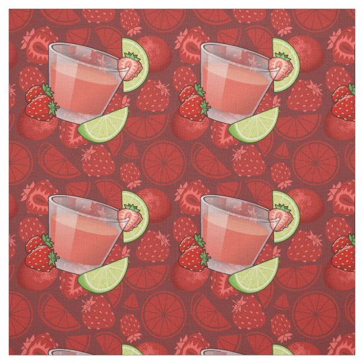 Tissu Daiquiri aux fraises (Échantillon)