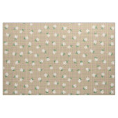 Tissu Daisies on Brown Plaid (medium scale) (Fat Quarter)