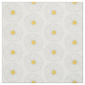 Tissu Daisy Blanc Jaune Fleur Fleur Papier (Échantillon)