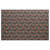 Tissu Dala Horse Noir de Noël (Fat Quarter)