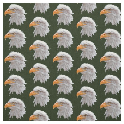 Tissu d'Alaska d'Eagle chauve (vert-foncé) (Échantillon)