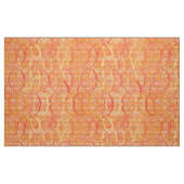 Tissu damas arabesques - orange doux et corail (Fat Quarter)