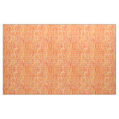 Tissu damas arabesques - orange doux et corail (Yard)