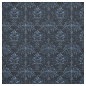 Tissu Damas bleu sur bleu foncé (Échantillon)