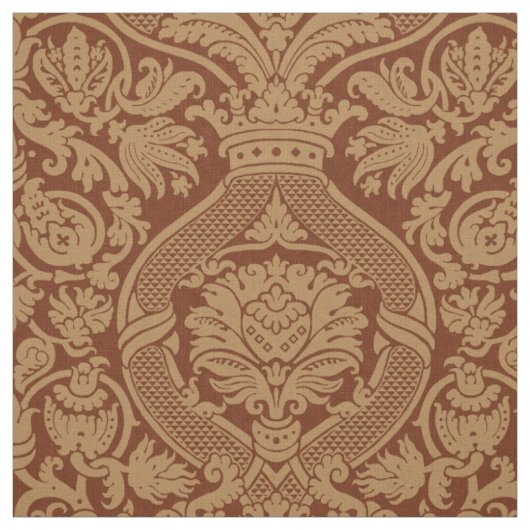 Tissu Damas de la Renaissance - Ambrés (Échantillon)