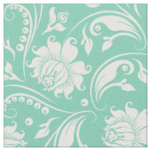 Tissu Damas Florales Blanches Avec Arrière - plan De Men (Fermer)