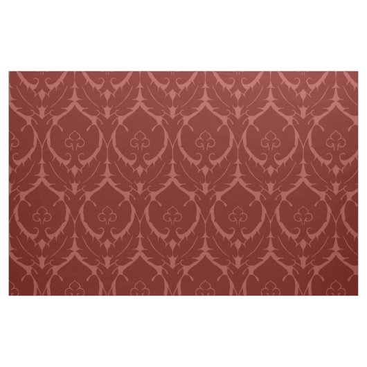 Tissu Damas Renaissance simple, Rouge brique (Fat Quarter)