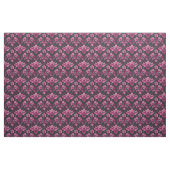 Tissu Damas rose sur noir (Fat Quarter)