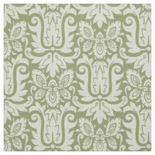 Tissu Damas, vert saule, 1885 (Échantillon)