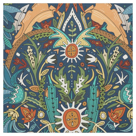 Tissu Damas victorienne minuit (Échantillon)