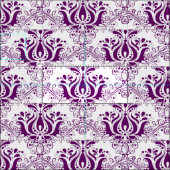 Tissu Damas violet filigree (Carreau)