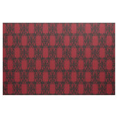 Tissu Damask Ornate Black and Red Design (Yard)