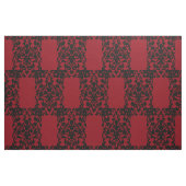 Tissu Damask Ornate Black and Red Design (Fat Quarter)