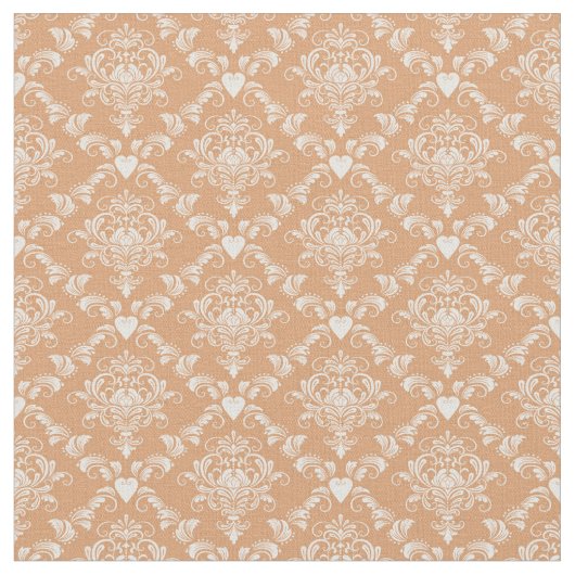 Tissu Damassé à cœur doré (Fermer)