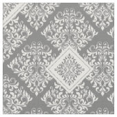 tissu damassé baroque blanc (Fermer)