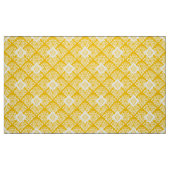 tissu damassé blanc baroque jaune (Fat Quarter)