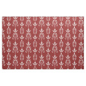 tissu damassé blanc rouge élégant (Fat Quarter)
