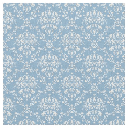 Tissu Damassé bleue néerlandaise (Fermer)