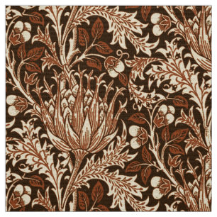 Tissu Damassé, brun et beige de William Morris