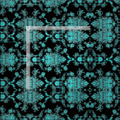 Tissu Damassé d'Aqua sur la conception chic noire (Carreau)