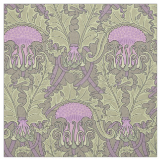 Tissu Damassé de chardon de Nouveau d'art