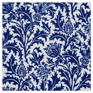 Tissu Damassé de chardon de William Morris, bleu de