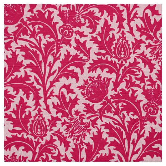 Tissu Damassé de chardon de William Morris, rose de (Échantillon)