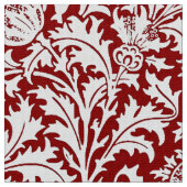 Tissu Damassé de chardon de William Morris, rouge foncé (Fermer)