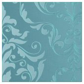 Tissu Damassé de cru de vert bleu de turquoise (Fermer)