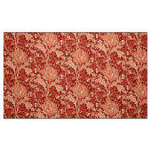 Tissu Damassé de William Morris, profondément orange (Fat Quarter)