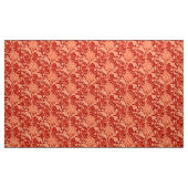 Tissu Damassé de William Morris, profondément orange (Yard)