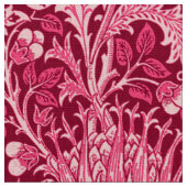 Tissu Damassé de William Morris, rose de fuchsia (Fermer)