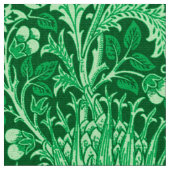 Tissu Damassé de William Morris, vert vert (Fermer)
