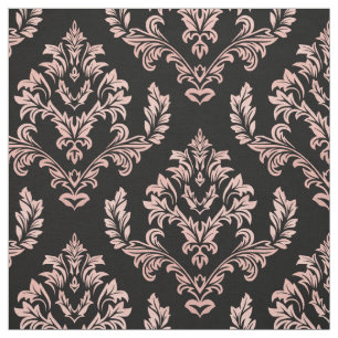 Tissu Damassé Faux Or Rose