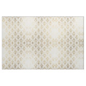 Tissu Damassé florale de faux d'antiquité blanche (Fat Quarter)