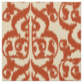 Tissu Damassé maure d'Ikat - mandarine (Détail)